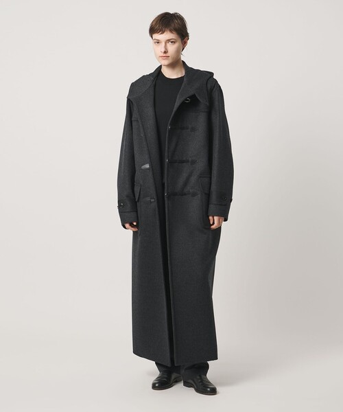 UNITED ARROWSのLOEFF ウール カシミヤ ダッフルコート（ダークグレー）
