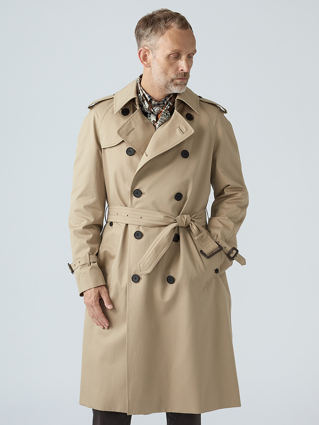 AquascutumのMEN U.K KINGSWAY(ベージュ)