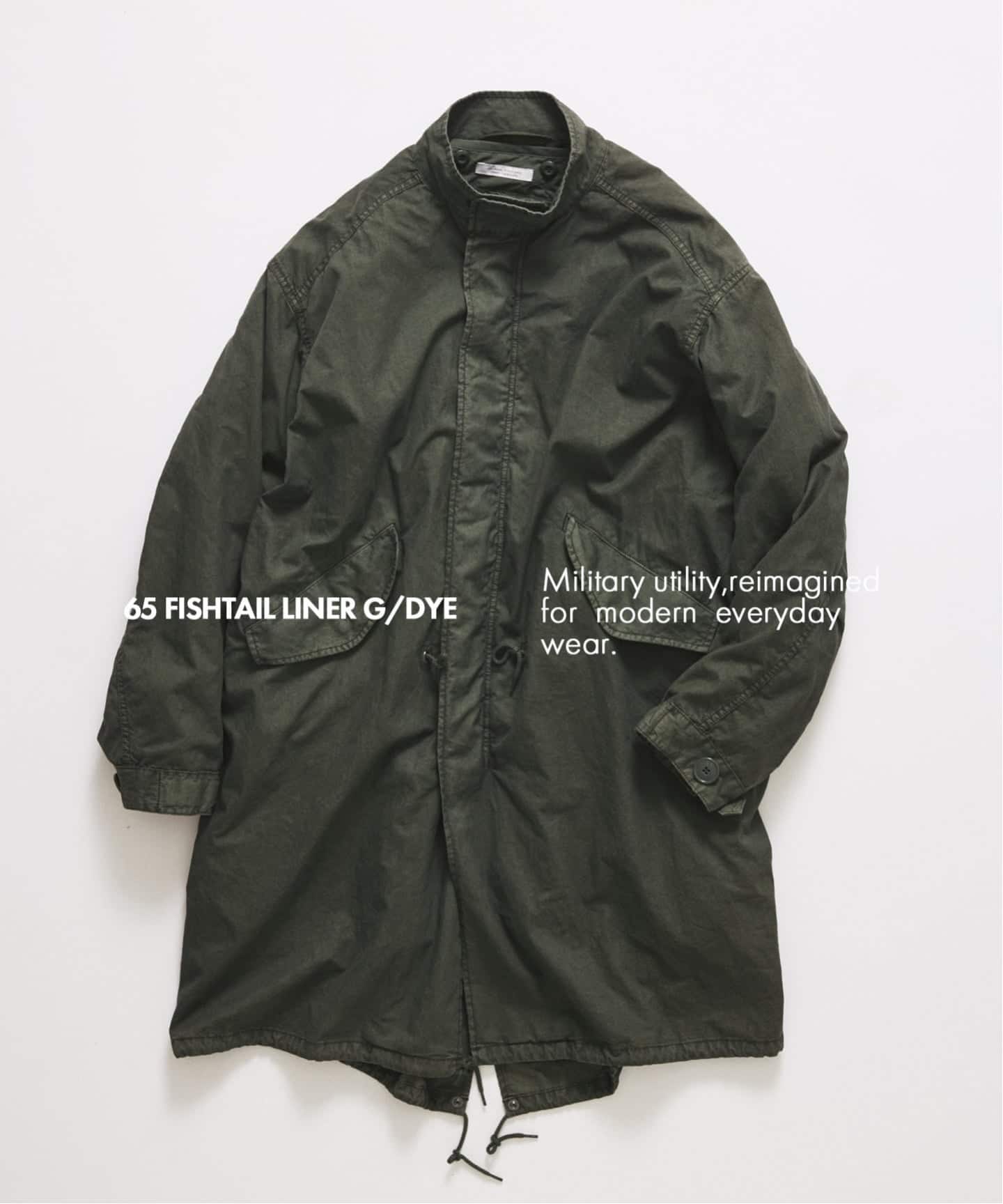 JOURNAL STANDARDのM65 ライナー付 フィッシュテール パーカー（カーキ）