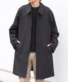 SHIPS anyのCALNAVA ステンカラー コート(チャコールグレー)