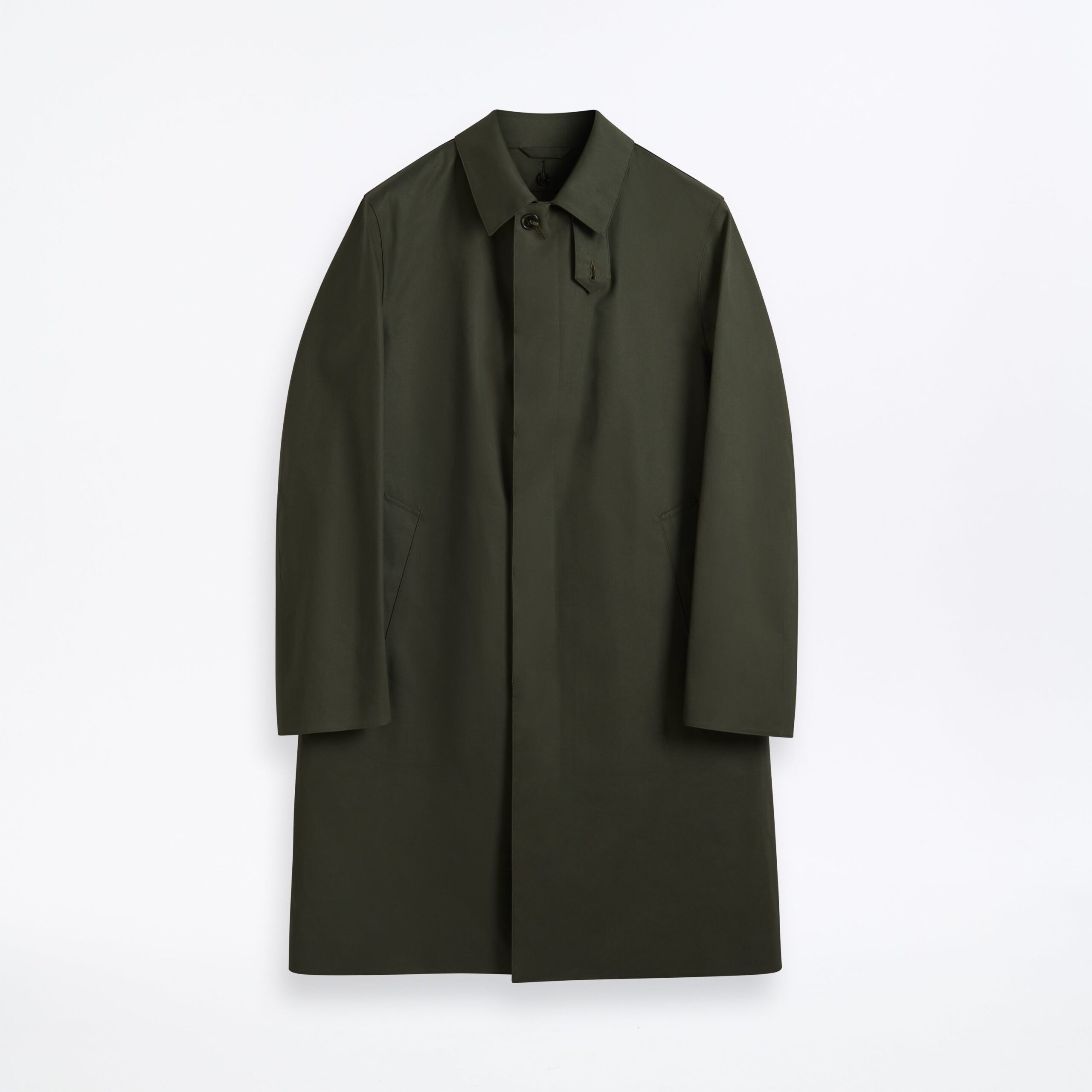 MACKINTOSHのDunkeld Raintec 3/4丈コートの正面(Dark Bottle)