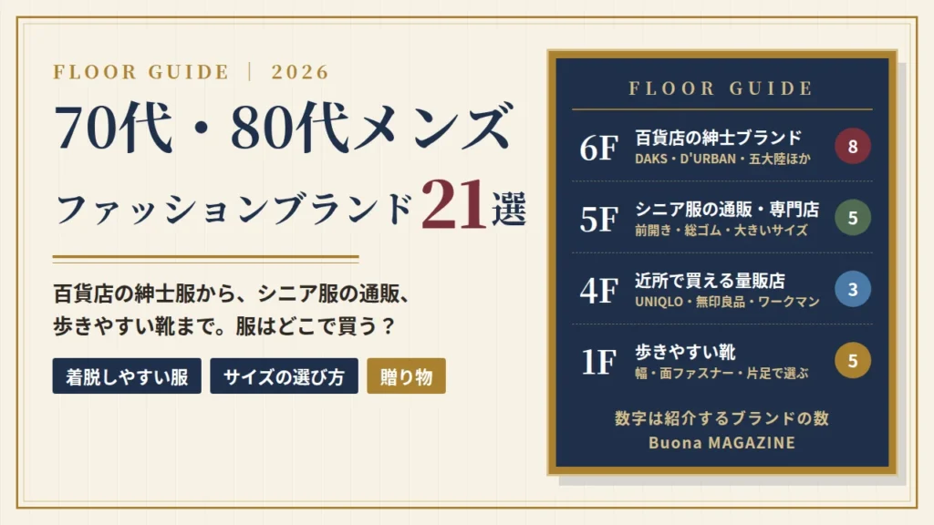 70代・80代メンズのファッションブランド21選