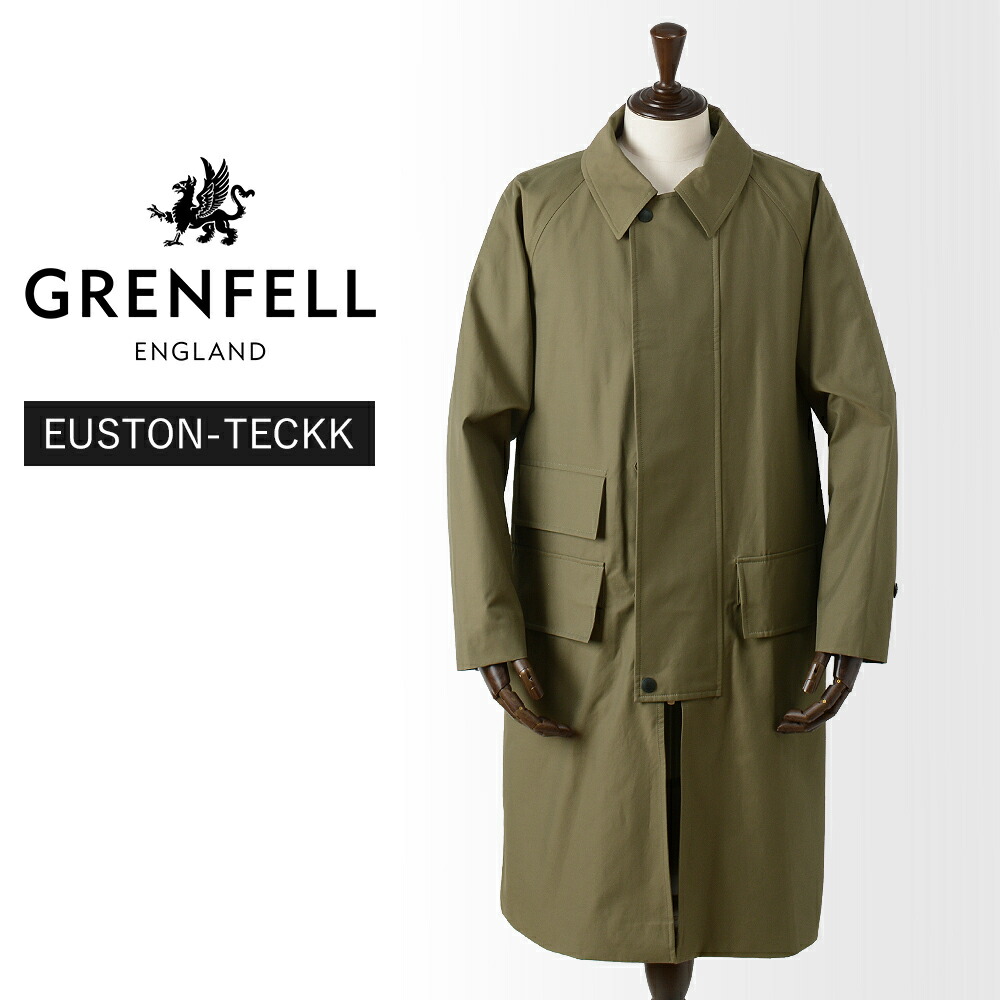 GrenfellのEUSTON-TECKK ステンカラーコート(オリーブ)