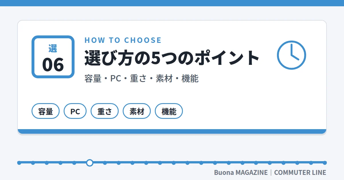 ビジネスリュック|選び方の5つのポイント