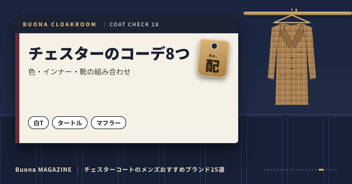 チェスターコートのメンズブランド｜チェスターのコーデ8つ