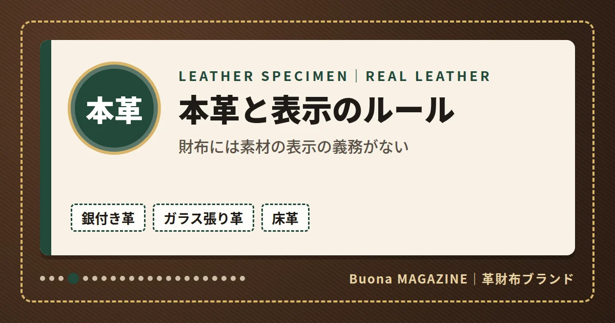 革財布|本革と表示のルール