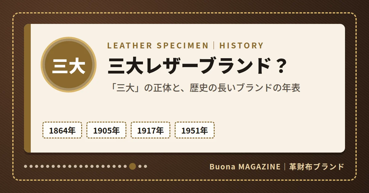 革財布|三大レザーブランド?