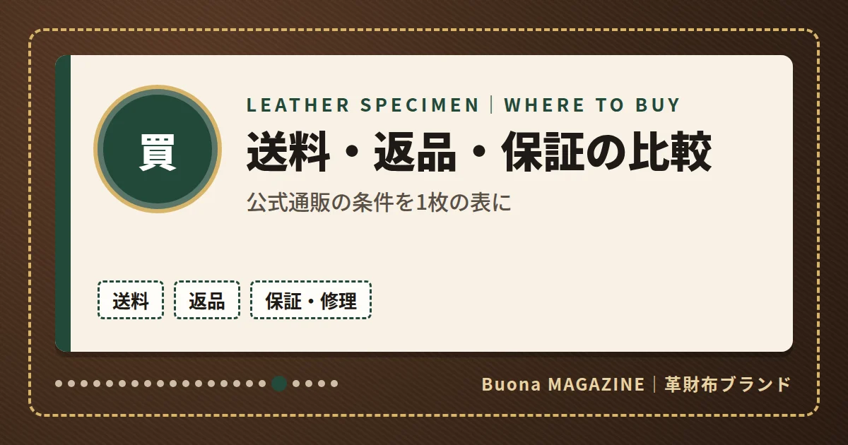 革財布|送料・返品・保証の比較