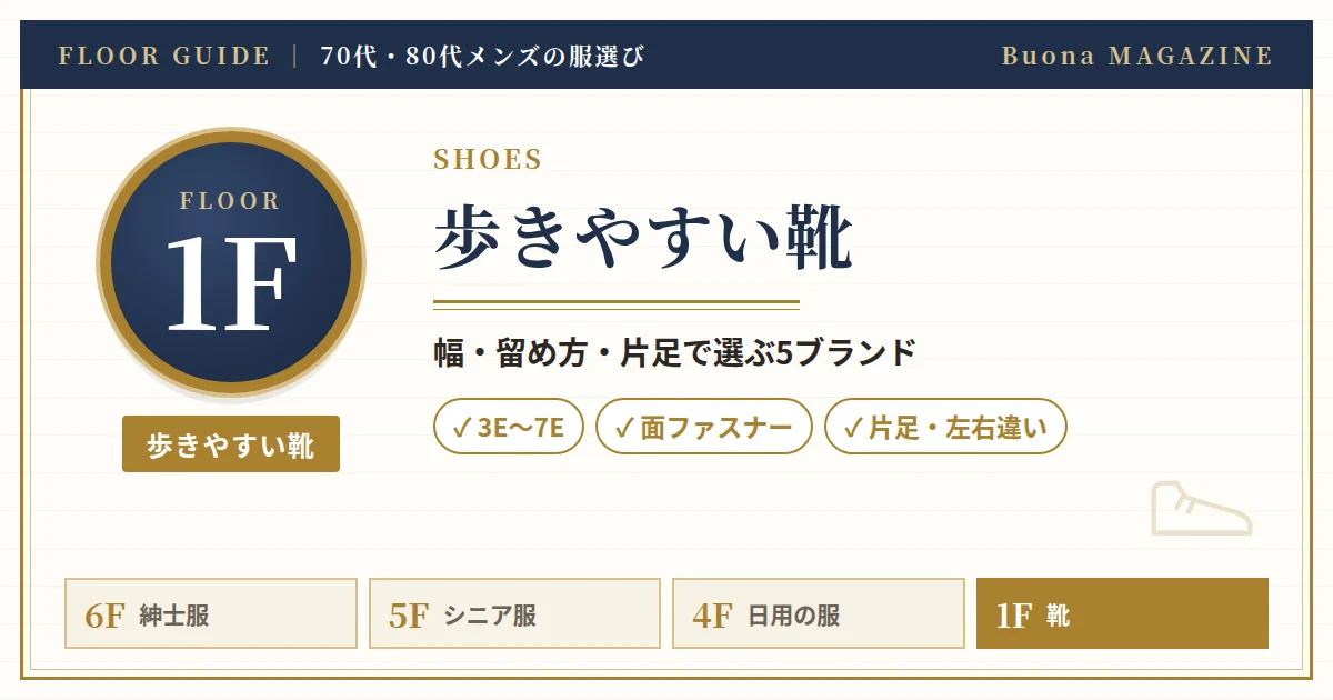 70代・80代向けの歩きやすい靴5選