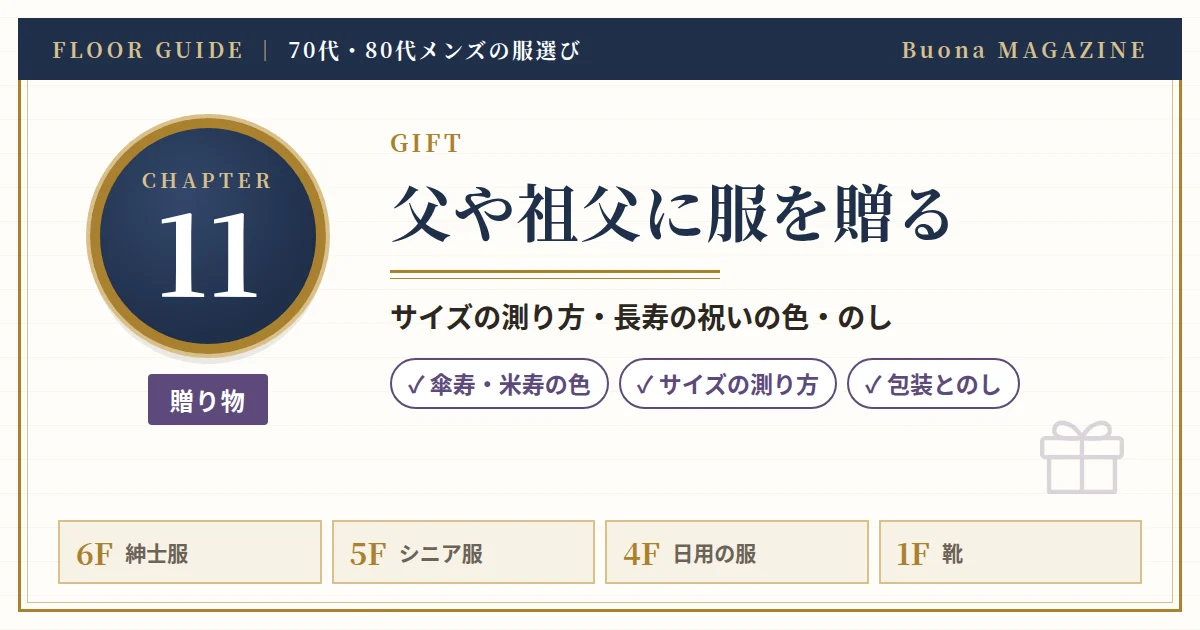 父や祖父に服を贈るときの選び方