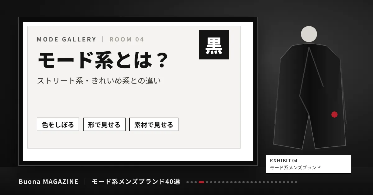 モード系メンズブランド|モード系とは?