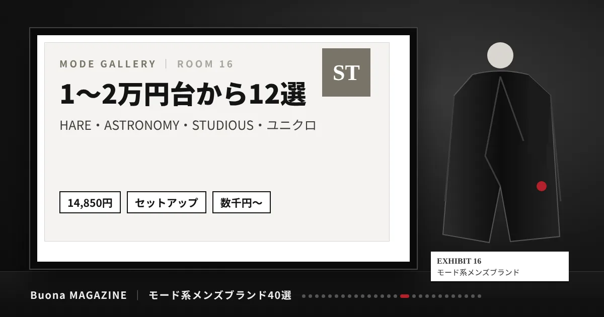 モード系メンズブランド|1〜2万円台から12選