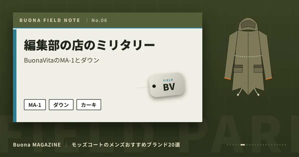 モッズコートのメンズブランド｜編集部の店のミリタリー