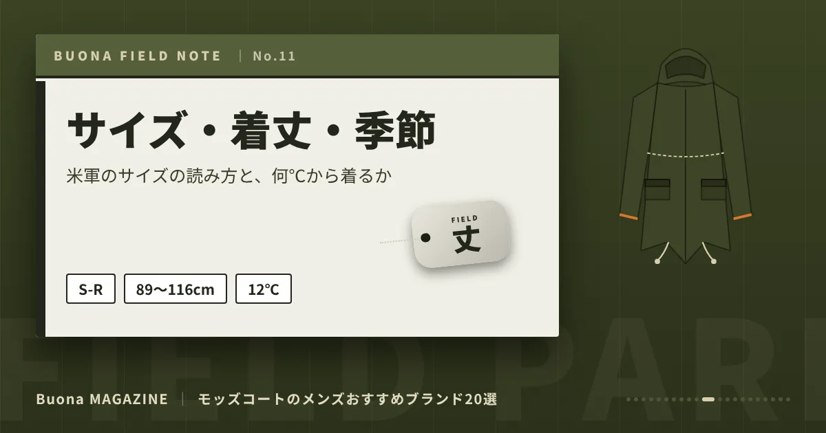 モッズコートのメンズブランド｜サイズ・着丈・季節