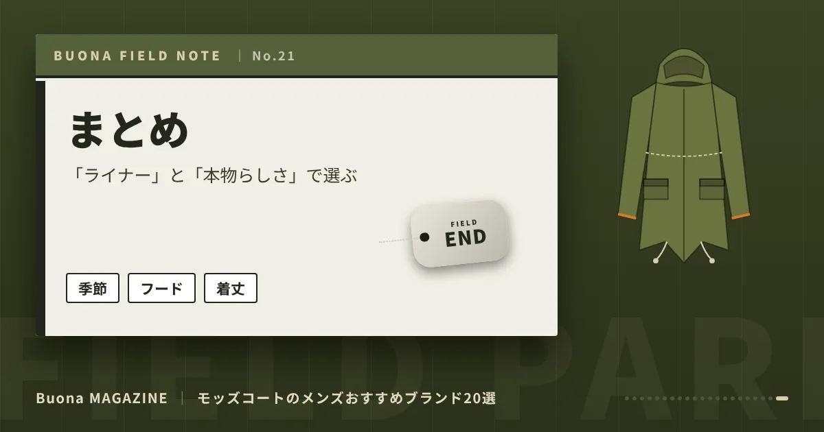 モッズコートのメンズブランド｜まとめ