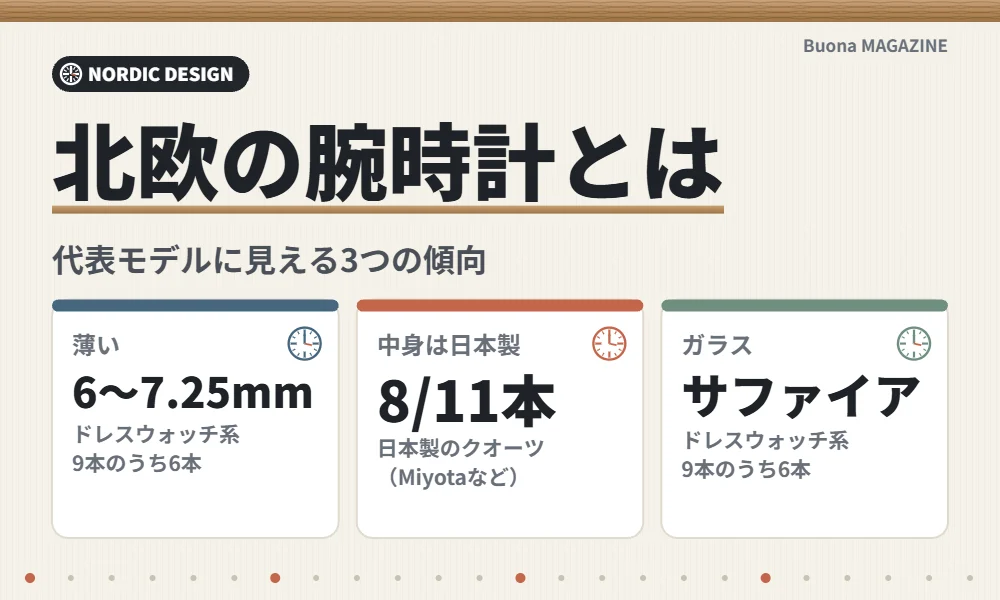 北欧の腕時計の特徴