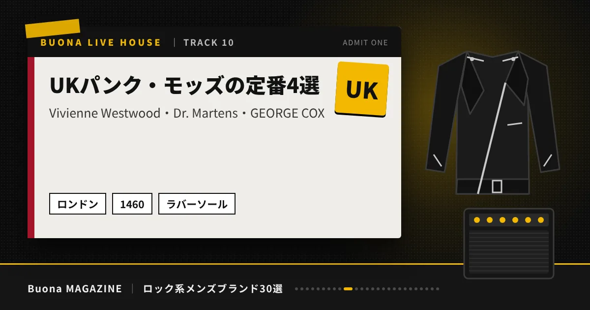 ロック系メンズブランド｜UKパンク・モッズの定番4選