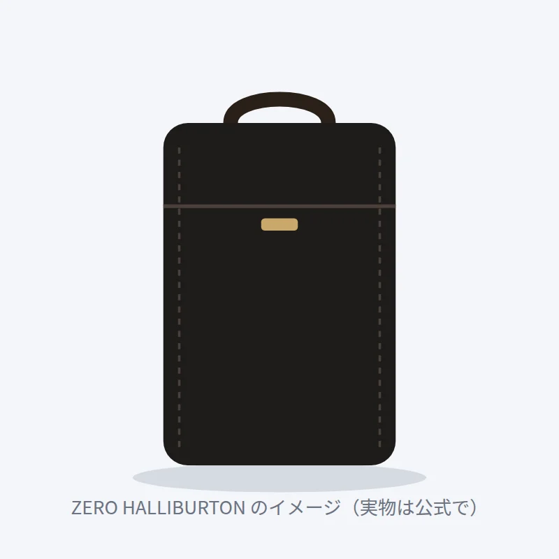 ZERO HALLIBURTONのビジネスリュックのイメージ