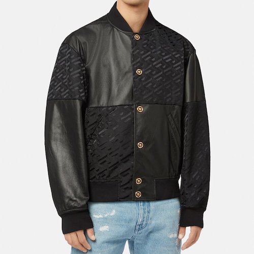 VERSACEのレザーブルゾン